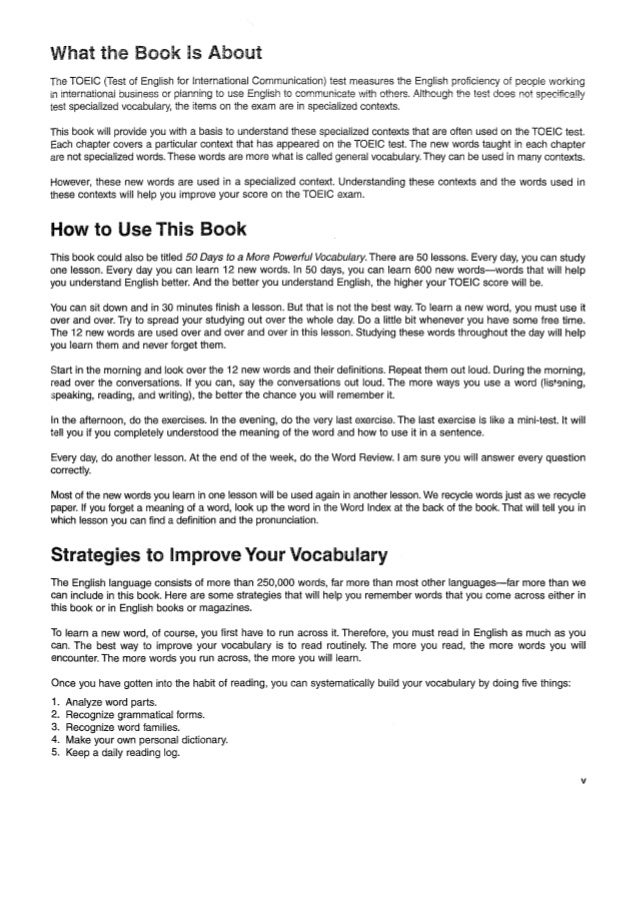 600 essential words for the toeic test
