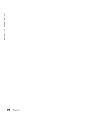 w w w. d e l l . c o m | s u p p o r t . d e l l . c o m




172
Appendix
 