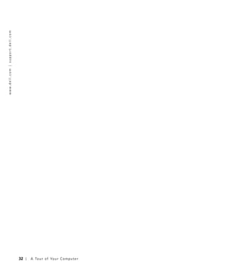 w w w. d e l l . c o m | s u p p o r t . d e l l . c o m




32
A To u r o f Yo u r C o m p u t e r
 