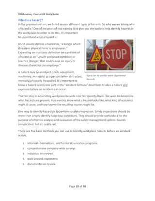 introduction to occupational health and safety | PDF