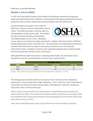 introduction to occupational health and safety | PDF