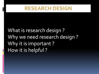 Research Design PPT | PPTX