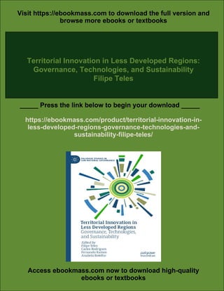 Territorial Innovation in Less Developed Regions: Governance ...