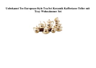 Unbekannt Tee European-Style Tea Set Keramik Kaffeetasse Teller mit
Tray Wohnzimmer Set
 