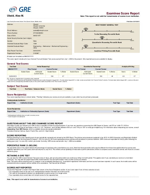 How long are GRE scores valid?