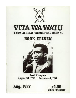 Vita Wa Watu: A New Afrikan Theoretical Journal Book Eleven 