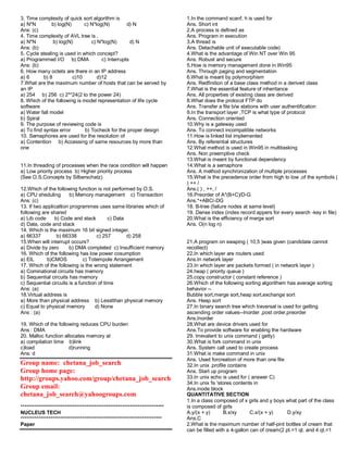 famous placement papers | PDF