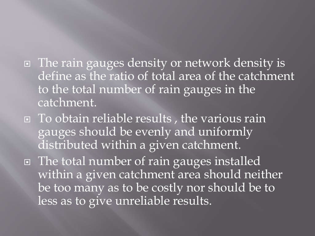design of rain gauge network