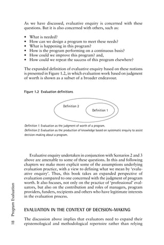 Program Evaluation 3rd Edition John M. Owen | PDF