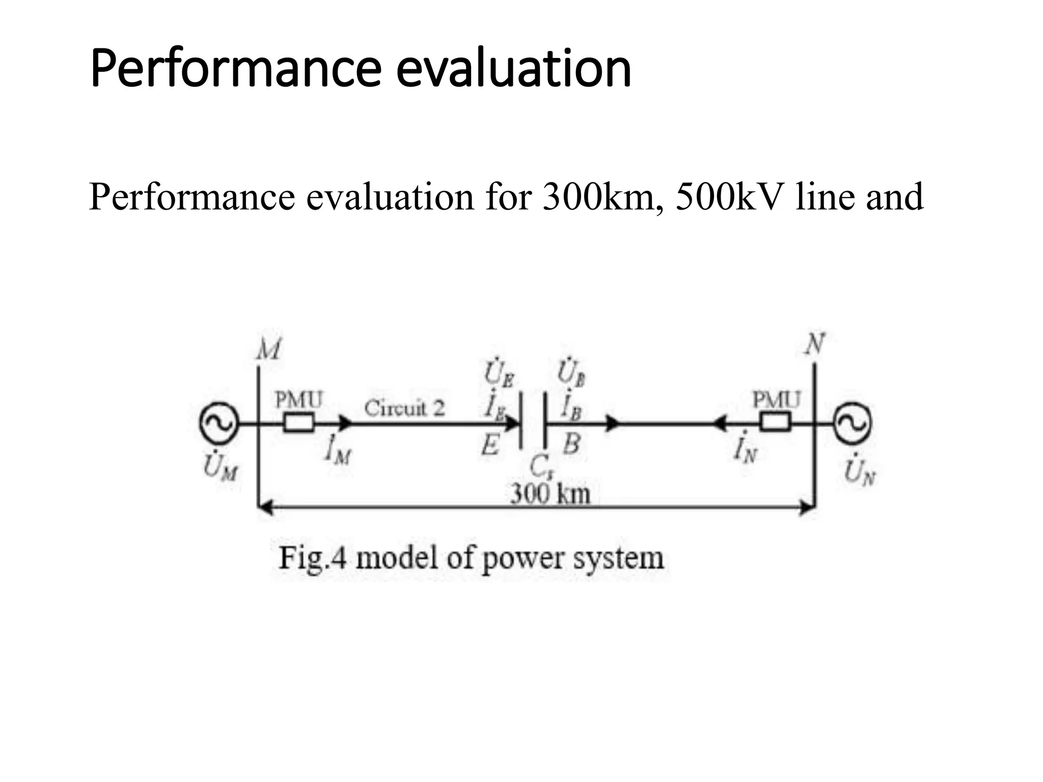Performance evaluation
Performance evaluation for 300km, 500kV line and
 
