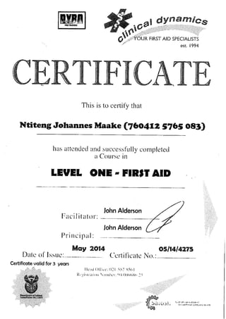 Johannes Maake CV