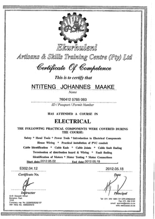 Johannes Maake CV