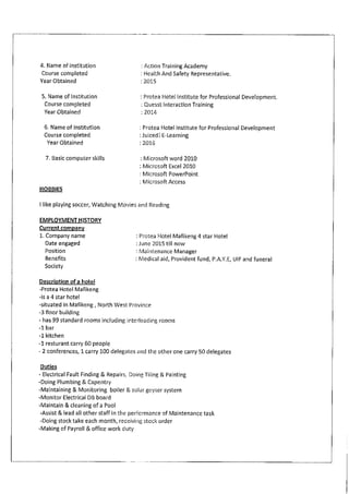 Johannes Maake CV