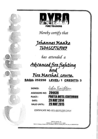 Johannes Maake CV
