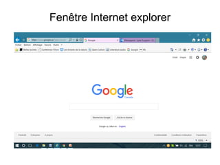 Fenêtre Internet explorer
 