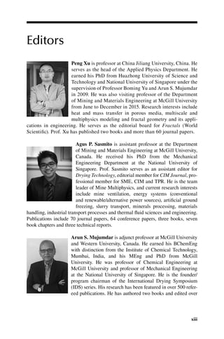Heat And Mass Transfer In Drying Of Porous Media 1st Edition Peng Xu ...