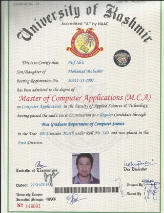 MCA DEGREE