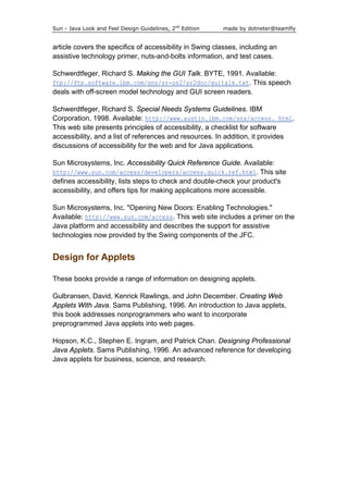 Java Look and Feel Design Guidelines 2nd ed., rev. and expanded Edition ...