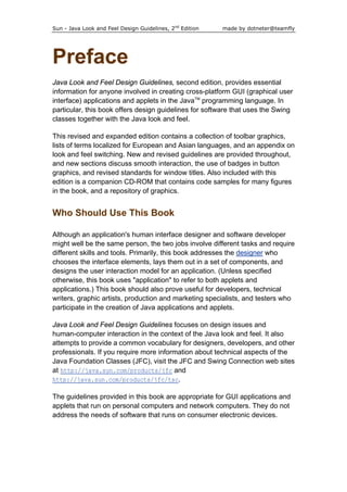 Java Look and Feel Design Guidelines 2nd ed., rev. and expanded Edition ...