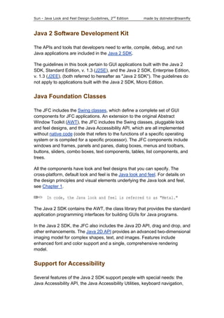 Java Look and Feel Design Guidelines 2nd ed., rev. and expanded Edition ...