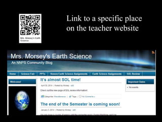 Link to a specific place
on the teacher website
 