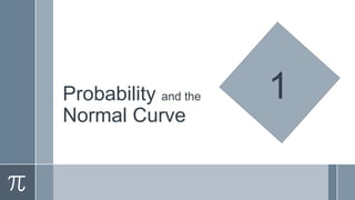 1
Probability and the
Normal Curve
 