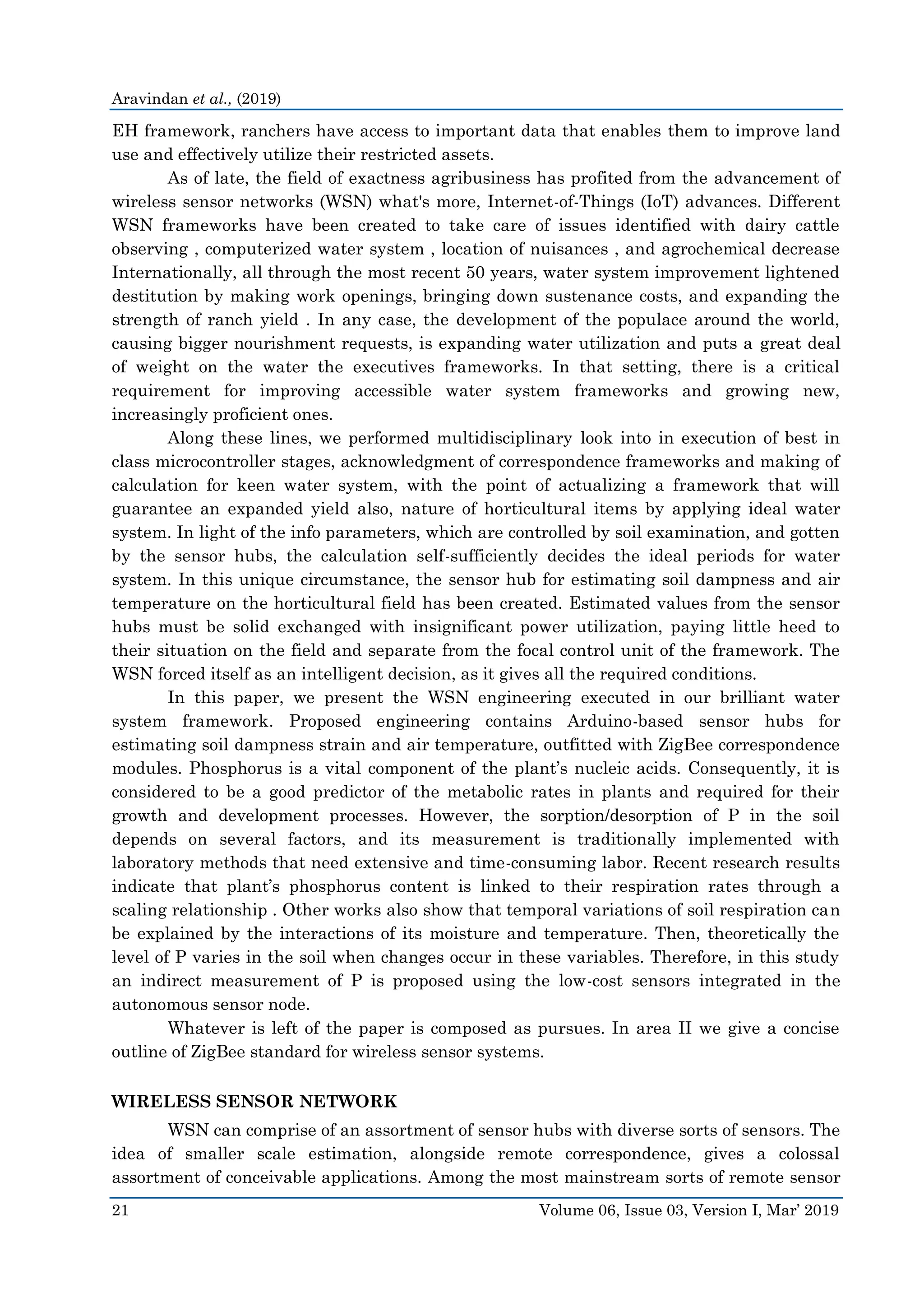 View of Design of a Long Range Wireless Sensor Network in Agriculture for ...