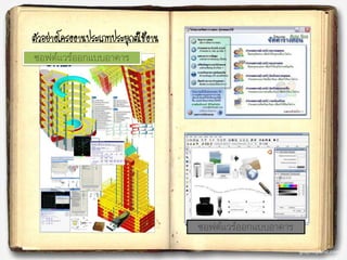 ตัวอย่างโครงงานประเภทประยุกต์ใช้งาน
ซอฟต์แวร์ออกแบบอาคาร
ซอฟต์แวร์ออกแบบอาคาร
 