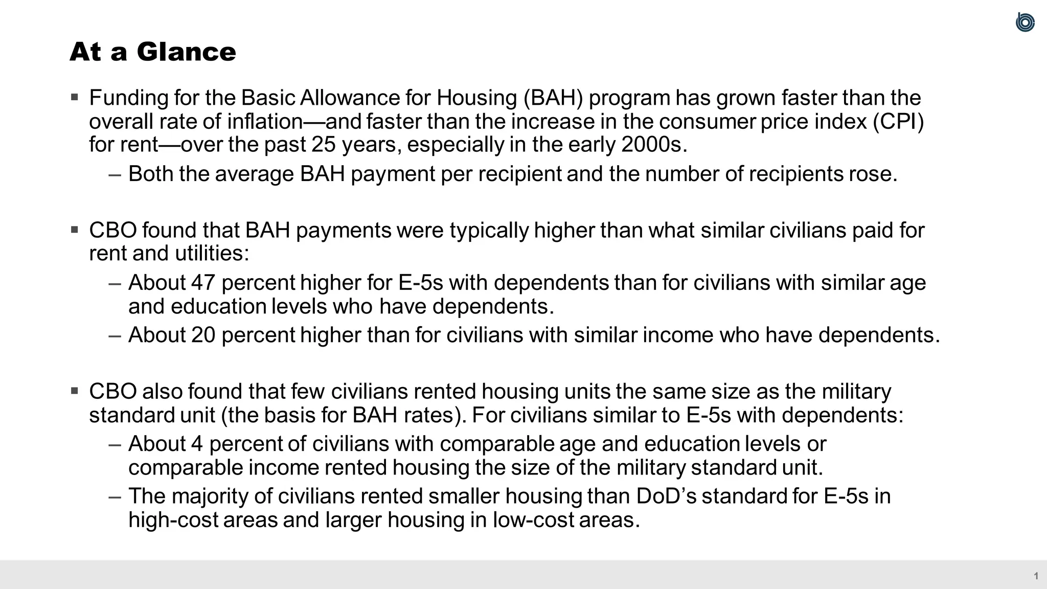 How the Military’s Basic Allowance for Housing Compares With Civilian ...