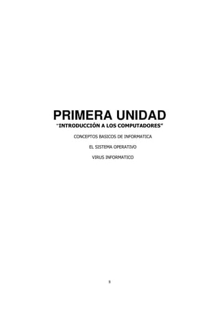 PRIMERA UNIDAD
“
 