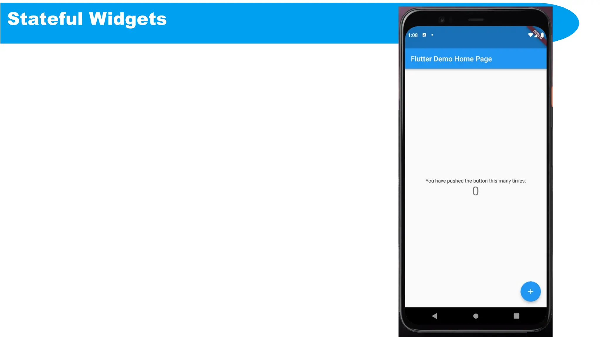 Stateful Widgets
 