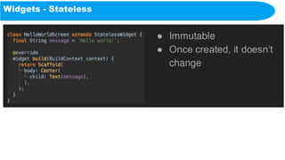 Widgets - Stateless
 