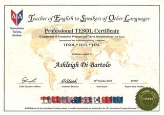 Professional TESOL Certificate
