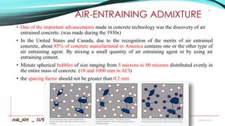 types of admixtures for concrete | PPTX