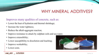 Additives In Concrete types of admixtures for concrete | PPTX