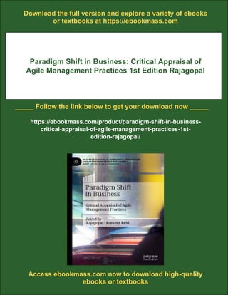Paradigm Shift in Business: Critical Appraisal of Agile Management ...