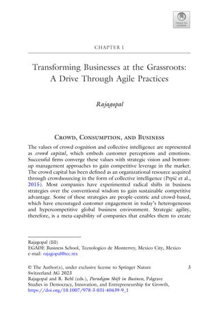 Paradigm Shift in Business: Critical Appraisal of Agile Management ...