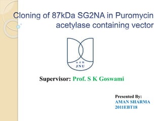 Supervisor: Prof. S K Goswami
Presented By:
AMAN SHARMA
2011EBT18
 