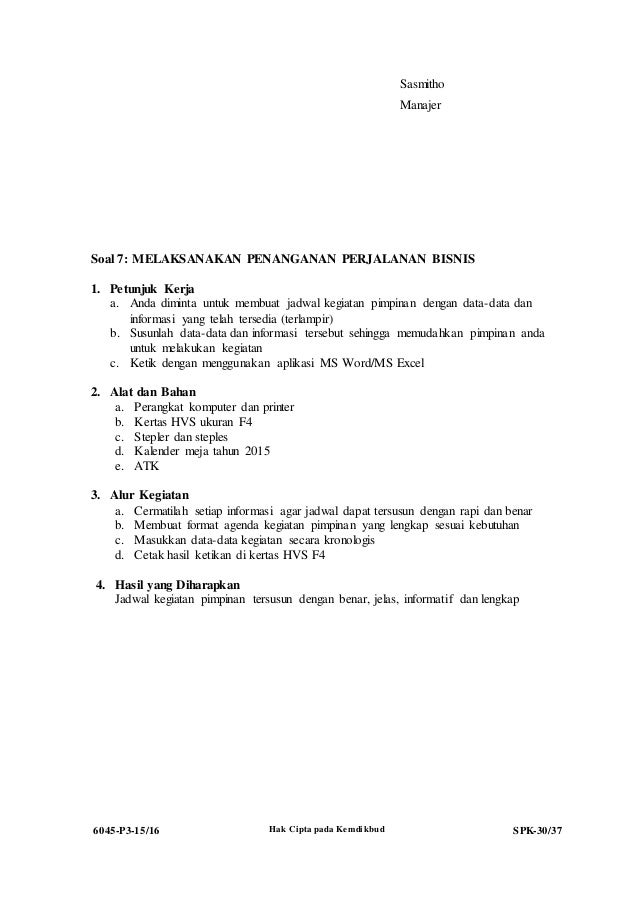 6045 p3-spk-administrasi perkantoran ( soal ukk 