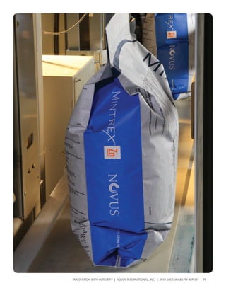 InnovatIon wIth IntegrIty | novus InternatIonal, Inc. | 2010 sustaInabIlIty report   75
 