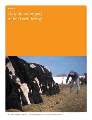 INtegrIty


How do we respect
animal well-being?




82   InnovatIon wIth IntegrIty | novus InternatIonal, Inc. | 2010 sustaInabIlIty report
 
