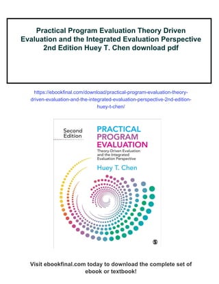 Practical Program Evaluation Theory Driven Evaluation and the ...
