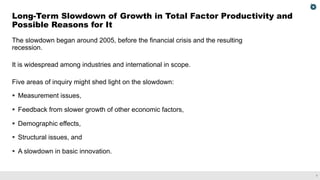 CBO’s Economic Forecast: Understanding Productivity Growth | PDF