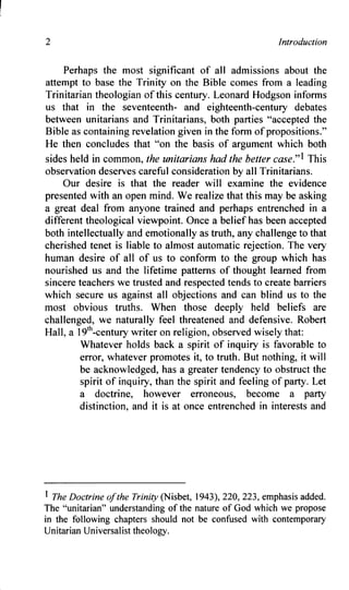the doctrine of the trinity by a f buzzard and c f hunting | PDF