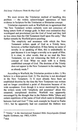 the doctrine of the trinity by a f buzzard and c f hunting | PDF