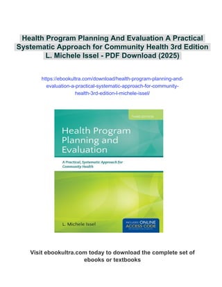 Health Program Planning And Evaluation A Practical Systematic Approach ...