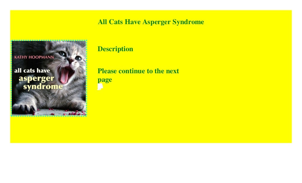 All Cats Have Asperger Syndrome 2018 ebook