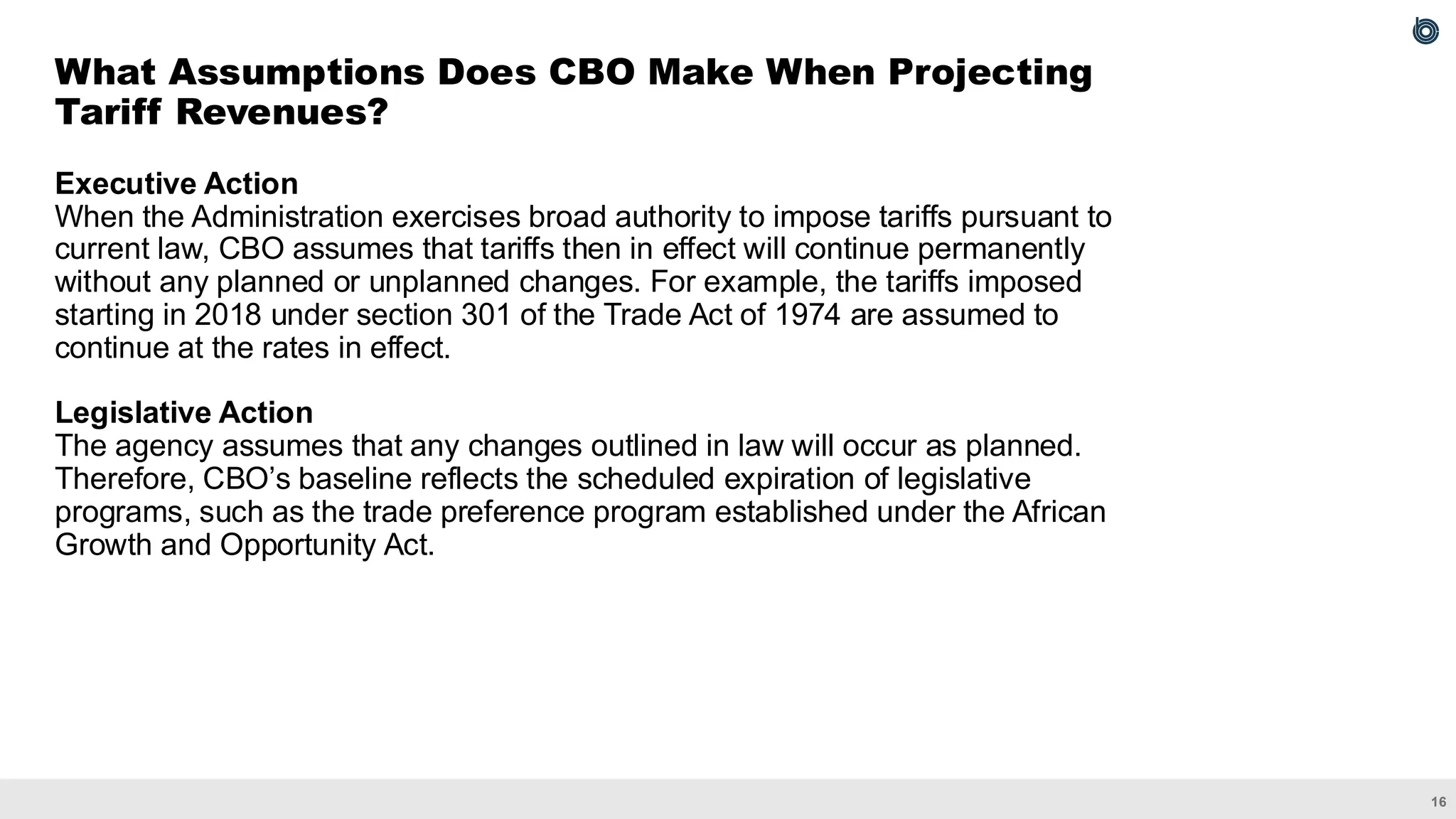 How the Congressional Budget Office Projects Tariff Revenues | PDF