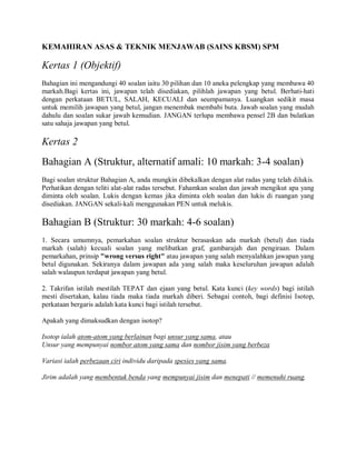 Teknik Menjawab Sains Spm