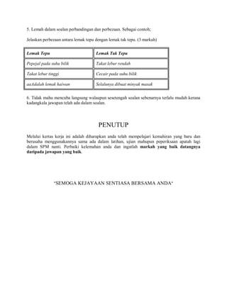 Teknik Menjawab Sains Spm